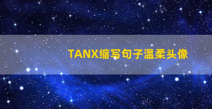 TANX缩写句子温柔头像